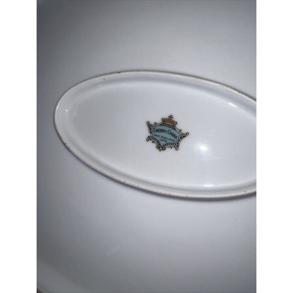 Cherry China (Japan) CHE7, Replacements, Red Border, Floral Sprays, 8 Pieces - Picture 9 of 9